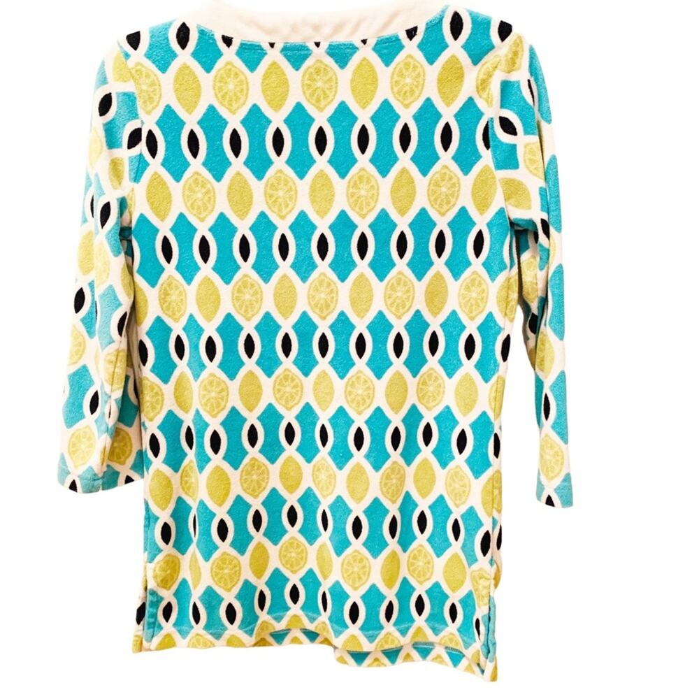 Vineyard Vines Geometric Lime Print Terry Swim Coverup X Small - Picture 2 of 5